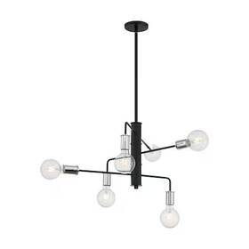 6-lght Nuvo 60/7354 Fixture Chandelier Incandescent 100w 120v A19 Medium