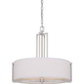 Nuvo Lighting 045923647567 Gemini Brushed Nickel 4-light Pendant Grey
