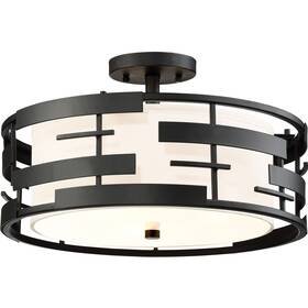 Nuvo Lighting 045923664366 Lansing 3 Light Semi-flush Midnight Bronze