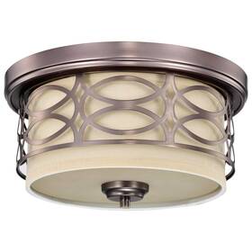 60-4727 Nuvo Lighting 60/4727 - Harlow 2 Light 13.5 Inch Ceiling Flush Mount Fixture Bronze Finish