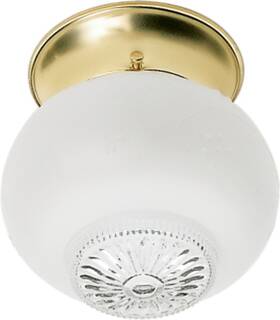 6029 Nuvo Lighting 60/6029 5 Inch W Flush Mount Globe Ceiling Fixture - Brass