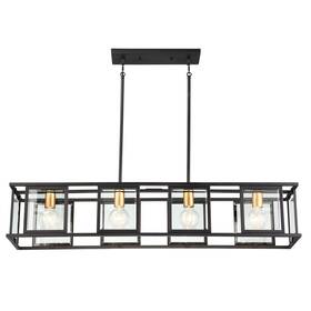 6417 Nuvo Lighting 60/6417 Payne 4 Light 42 Inch W Linear Chandelier - Black