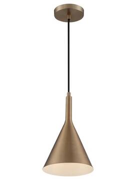 60-7117 Nuvo Lighting Lightcap 1 Light 8 Inch Pendant Burnished Brass -