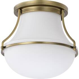 7860 Nuvo Lighting 60/7860 Valdora Flush Mount Natural Brass