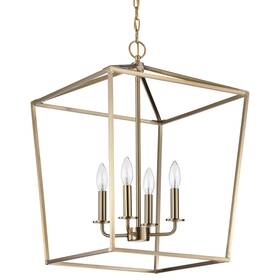 7931 Nuvo Lighting 60/7931 Emma 4 Light 17 Inch W Taper Candle Pendant - Brass