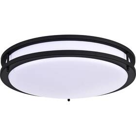 1737 Nuvo Lighting 62/1737 Glamour Led 17 Inch Matte Black Flush Mount Ceiling Light