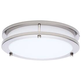 1875 Nuvo Lighting 62/1875 Glamour 10 Inch W Led Flush Mount Drum Ceiling - Nickel