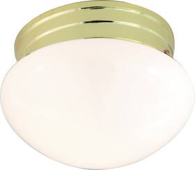 Sf77 Nuvo Lighting Sf77/059 77/059 Brass Single Light 7-1/2 Inch W Flush Mount Bowl Ceiling Fixture