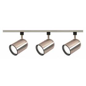 Tk342 Nuvo Lighting 3-light R30 Bullet Cylinder Track Kit 4 Foot Brushed Nickel