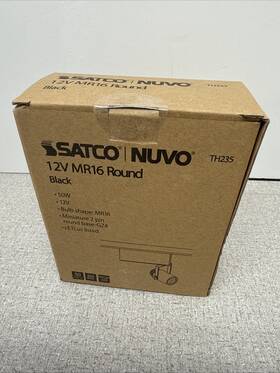 Th235 Nuvo Mr16 Round Track Head Black 12v