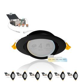Nuwatt 810066271418 Black 4 Inch Gimbal Led Recessed Lighting 2700k/3000k/3500k/4000k/500