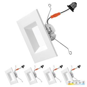 5cct Nuwatt 810066271975 4 Pack 5/6 Inch Retrofit Led Square Recessed Lighting 2700k/300