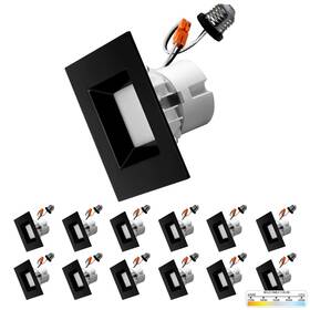 5cct Nuwatt 810066273214 12 Pack 4 Inch Retrofit Led Square Recessed Lighting 2700k/3000