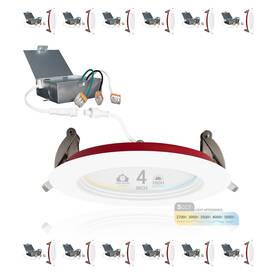 Nuwatt 810066274518 12 Pack 4 Inch 2 Hour Fire Rated Baffle Led Recessed Lighting 27k/30