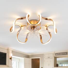 Dc2013 Oaks Aura 20 Inch Low Profile Flush Mount Ceiling Fans With Memory Function 6 Speeds And 3