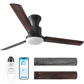 Ym-xdjb002-a Obabala Ceiling Fans With Lights 42 Inch Flush Mount Fan Light