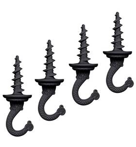 Obstkuchen 615855274966 4 Pieces Swag Ceiling Hooks Wall Hook Heavy Duty Driller Indoor Out