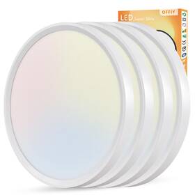 Fy101-d40025w-dfz30w Offiy 4pk 15.8 Inch Led Ceiling Light Flush Mount 32w 3480lm 3000k/4000k/6000k Cct Sel