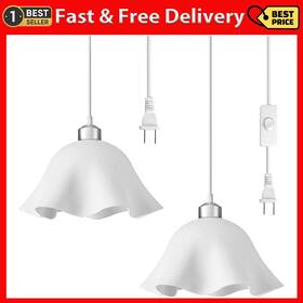 Oms-hl-001 Omisun Plug In Pendant Light 2 Pack Hanging Lights With Cord Lamp