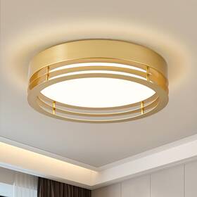 Zy2405260001 Onesming Gold Flush Mount Ceiling Light Modern Dimmable Led Fixture Minimalist Meta