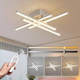 Ul-0105-4w Oranoor Square Led Ceiling Light With Remote 60w Dimmable Flushmount Fixtu