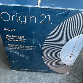 Jye8991a Origin 21 Haven Brushed Gold Modern/contemporary Clear Pendant Light