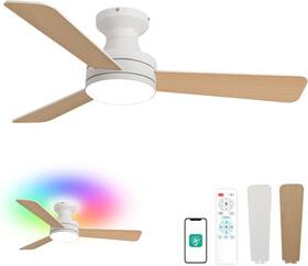 T31665 Orison 42-inch Ceiling Fans With Lights Low Profile Flush Mount Features R