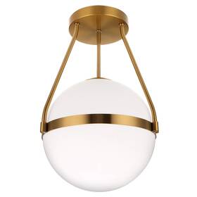 Os-cl063g 737633239223 Mid-century Globe Flush Mount Ceiling Light Modern Opal