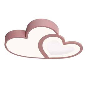 Oukaning21.65 Oukaning Hg-hsyxf-4941 Inch Pink Heart Led Flush Mount Ceiling Light With Acrylic Shade