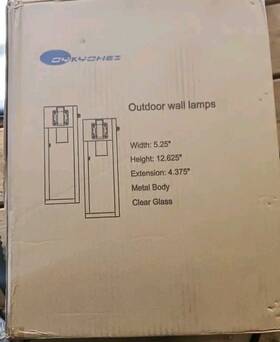 B05053gp-pus Oykyohei Clear Glass Metal Body Modern 120v Wall Lamps Black Without Utlet Dusk2dawn
