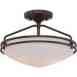 Oz1713pn Quoizel Semi 13 Brnz Flush Plldn Mount Ozark Semi-flush