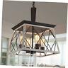 P2006-4 Aideng Farmhouse Vintage Chandelier Rustic Pendant Light Industrial Hanging Oak