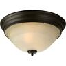 P3184-77 Progress Lighting Torino Forged Bronze Flush Mount Glass 0785247146918