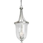 P3754-09 Progress Lighting Seeded Glass Collection Brushed Nickel Foyer 785247111152