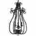 P3840-80 Santiago Progress Lighting 3 Light Hall Foyer In Forged Black