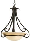 P3847-77 Progress Lighting Pendant Glass Shade Forged Bronze Finish 0785247146949