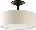 P3939-20 Progress Lighting Mount Ceiling Light Antique Bronze Beige 0785247167135