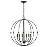 P400237-031 Progress Lighting Pacolet Textured Black Chandelier 785247237074
