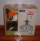 P4405-09 Progress Lighting Torino Light Brushed Nickel Scroll Etched Glass Chandelier