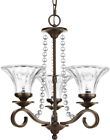 P4753-20 Progress Lighting Bliss Antique Bronze Crystal Clear Glass Shaded P4753-20 Progress Lighting Bliss Antique Bronze Crystal Clear Glass Shaded