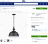 P500249030 Progress Lighting New Pendant Fixture Impress Black Industrial 785247234882