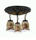 49537 Painted 3 Pinecone Pendant Lt 17 Fixture Ceiling Meyda " North Woods Hand