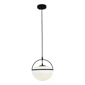 K-012 Pakokula 60-watt 1-light Black Modern Globe Shaped Hanging Pendant Light Ob