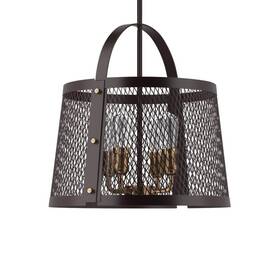 Phpl5304 Park Harbor 781889296714 19 Inch Wide 4 Light Foyer Pendant With Rustic Cage Frame