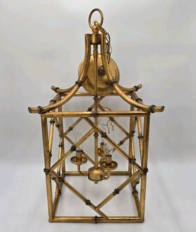 Phpl5118orb Park Harbor Phpl5163 12 Inch Wide 3 Light Foyer Pendant With Bamboo Style Frame