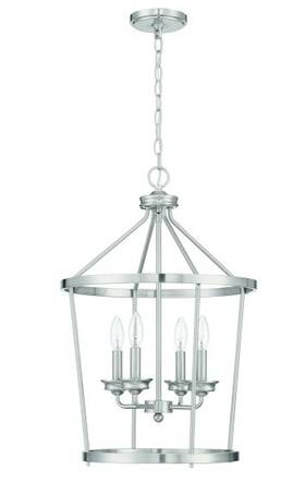 Phfpl1004bn Park Harbor 4 Light 17 Inch Wide Taper Candle Pendant Chandelier Brushed Nickel
