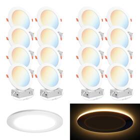 5cct Parmida Led Technologies 810360038878 16 Pack 6 Inch Recessed Ceiling Light With Night 27