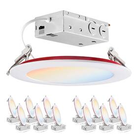 Parmida Led Technologies 810360039004 12 Pack 6 Inch 2hr Fire Rated Recessed Light Etl 5 Color Sele