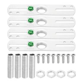 Pta240701tt001757 Patikil 4 Inch Light Crossbar Kit 6 Set Universal Fixture Mounting Bracket With 1/