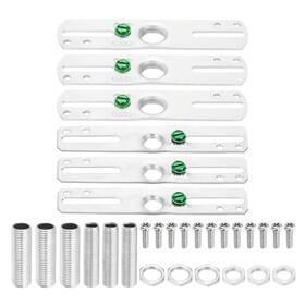 Pta240701tt001763 Patikil 4 Inch Light Crossbar Kit 6 Set Universal Fixture Mounting Bracket With 1/